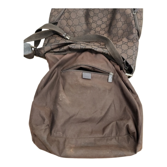 GUCC INylon Monogram Extra Large Satchel Dark Brown - Picture 11 of 16